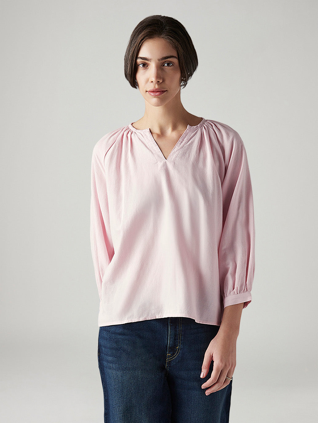 Women's Solid Regular Fit Linen Top