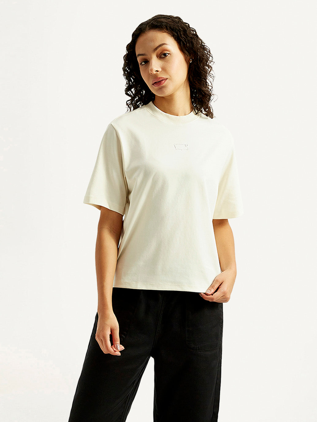Women's Solid Crew Neck T-shirt