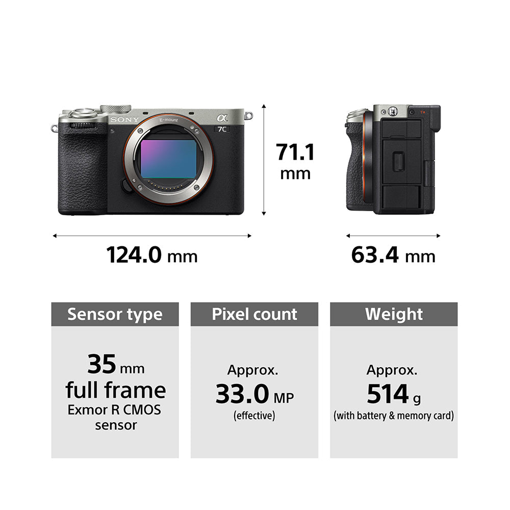 Sony Alpha ILCE-7CM2 Full-Frame Interchangeable-Lens Mirrorless vlog Camera (Body Only) | Made for Creators | 33.0 MP | Artificial Intelligence based Autofocus | 4K 60p Recording - Black