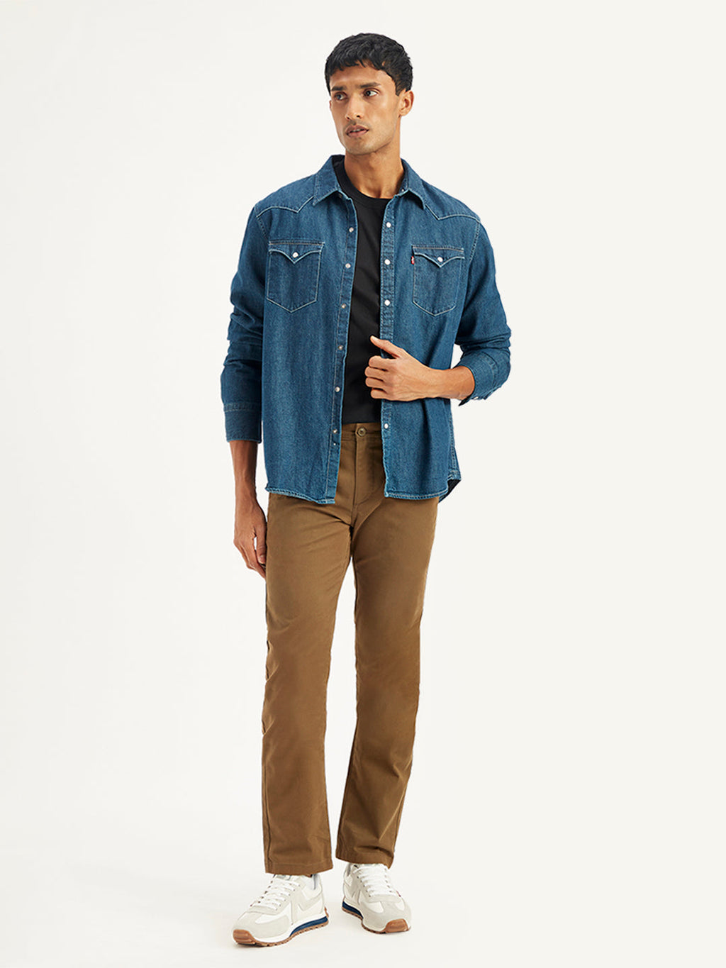 Men's Brown Slim Fit Chinos