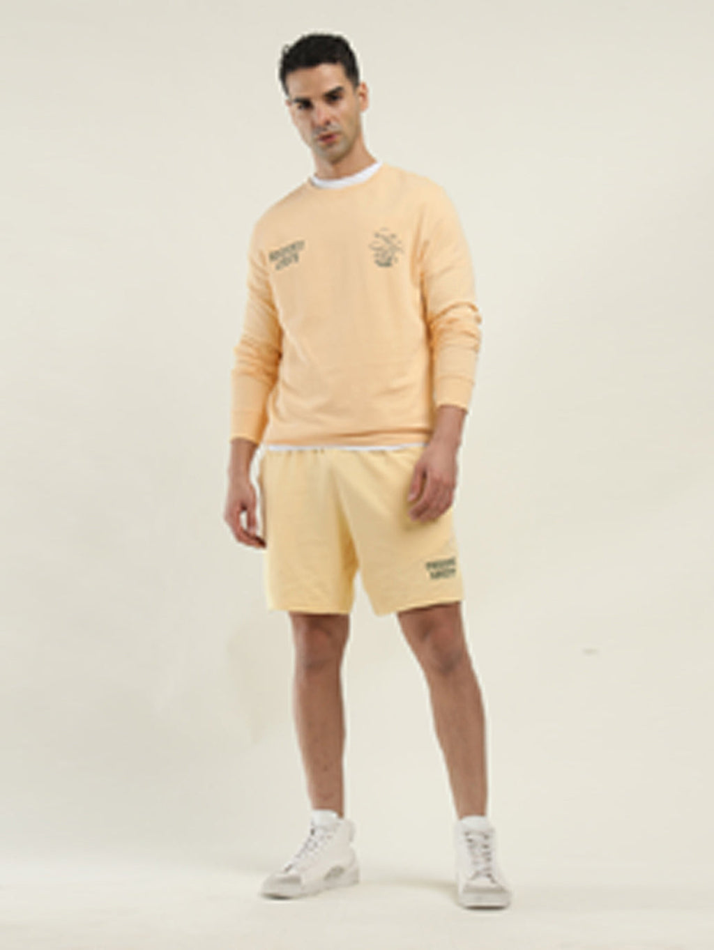 Men's Yellow Regular Fit Shorts
