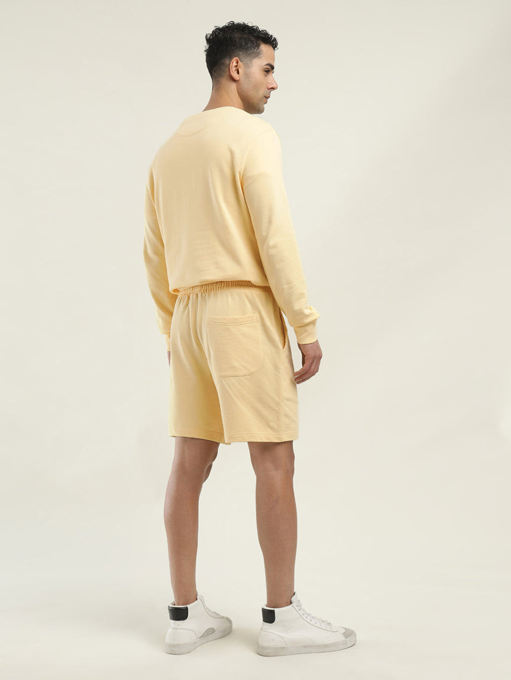 Men's Yellow Regular Fit Shorts