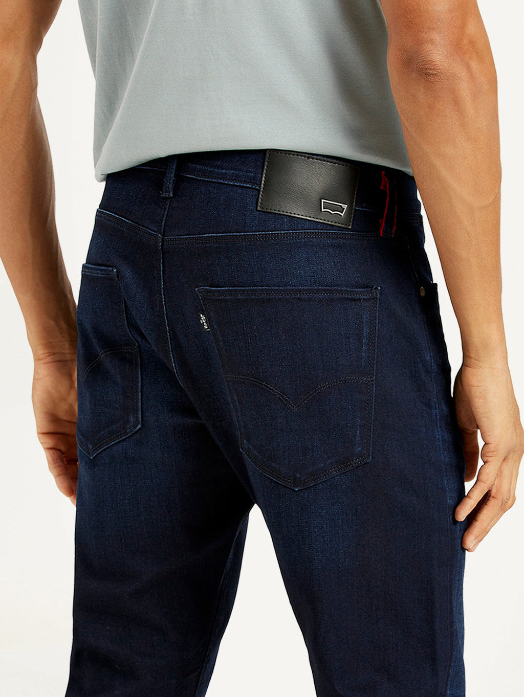 Men's Redloop 512 Navy Blue Slim Tapered Fit Mid Rise Jeans