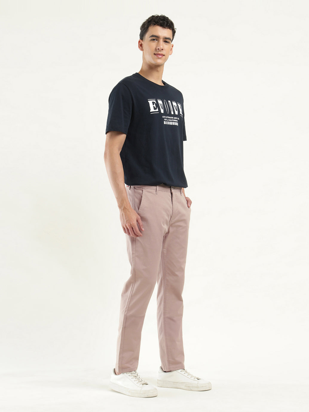Men's Beige Slim Fit Chinos