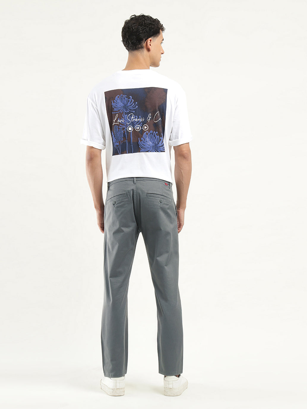 Men's Grey Slim Fit Chinos