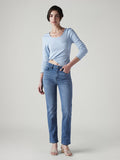 Women's 724 Dark Indigo Slim Straight Fit High Rise Redloop Jeans