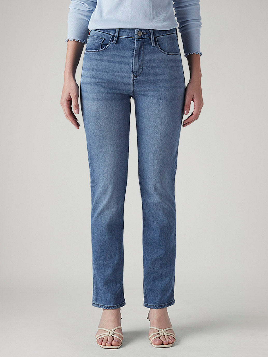 Women's 724 Dark Indigo Slim Straight Fit High Rise Redloop Jeans