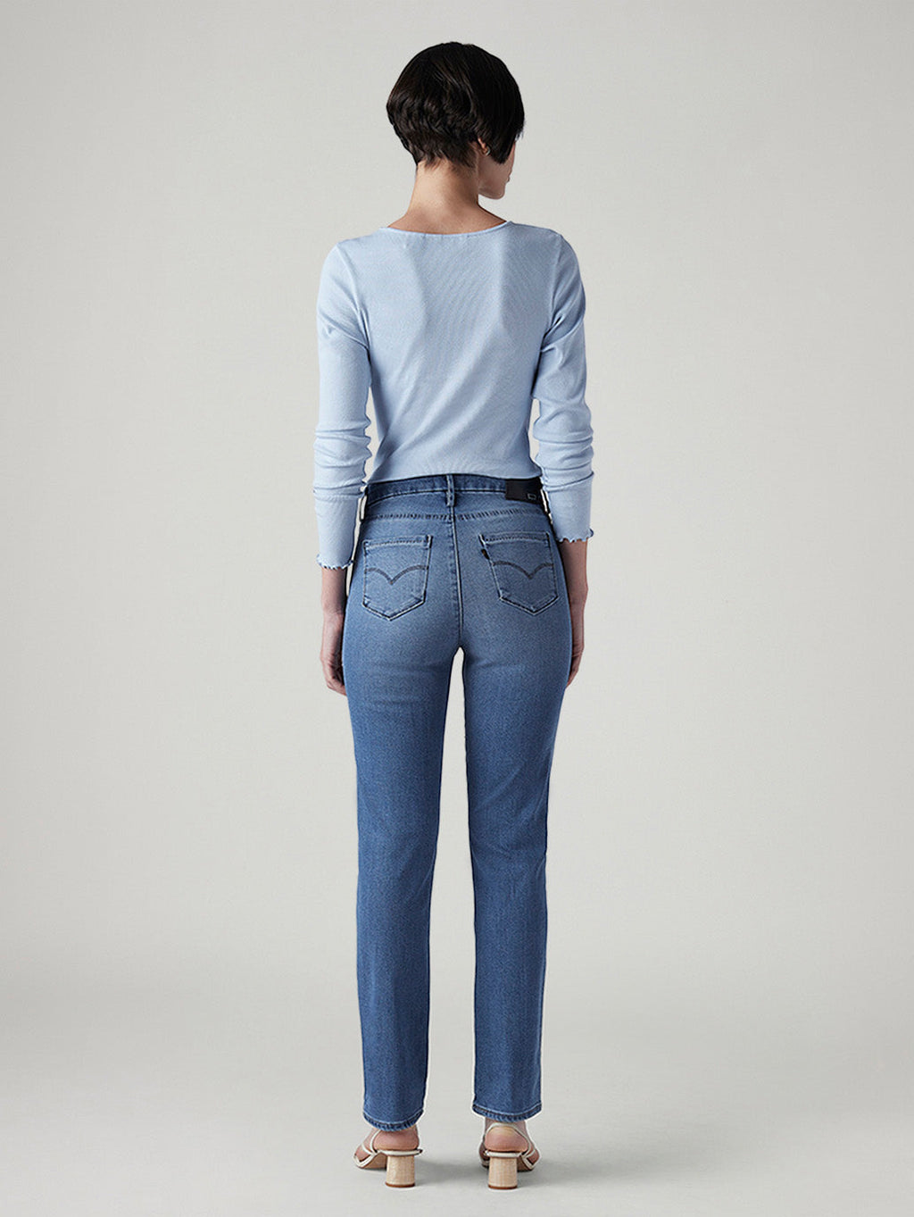 Women's 724 Dark Indigo Slim Straight Fit High Rise Redloop Jeans