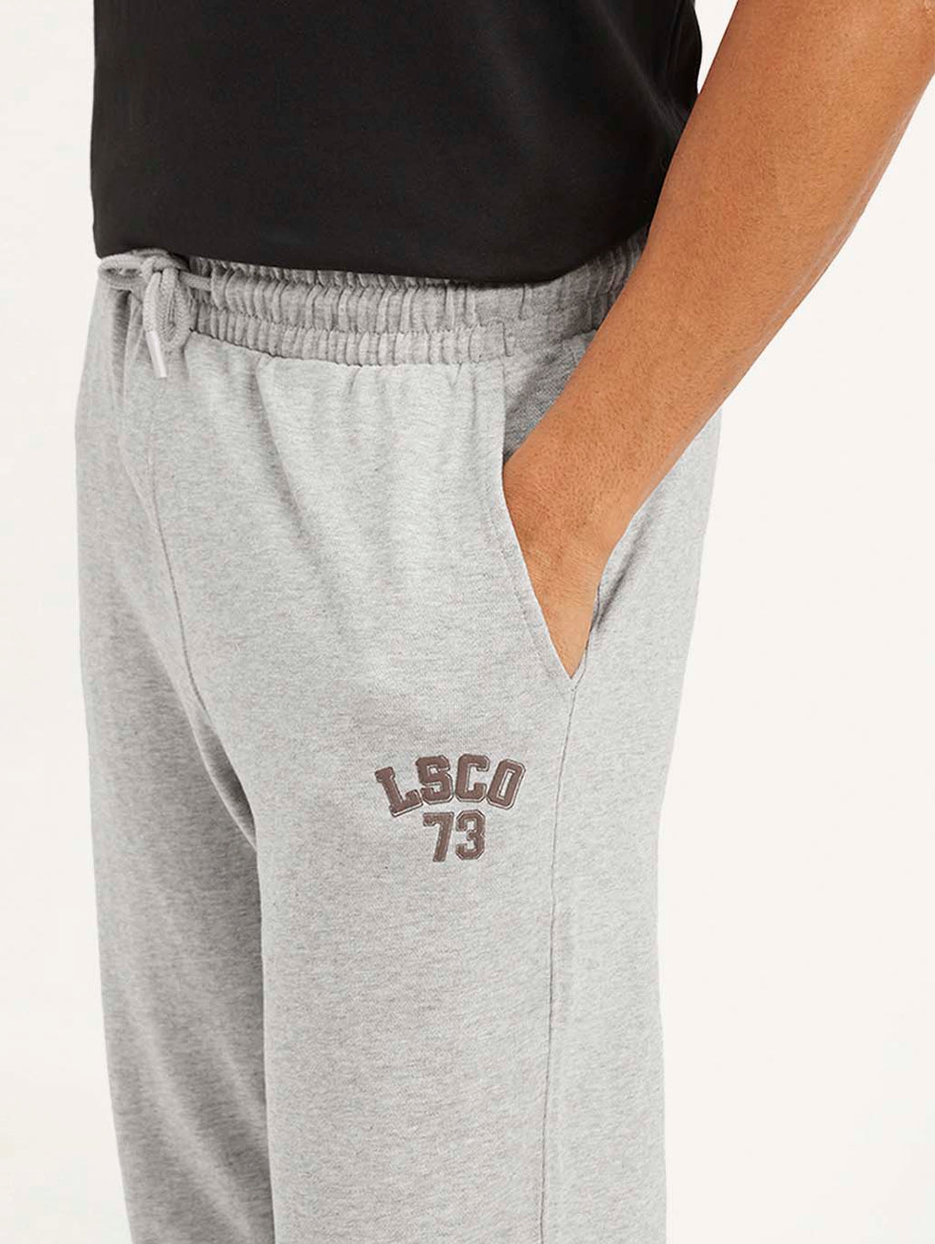 Men's Grey Solid Utility Joggers
