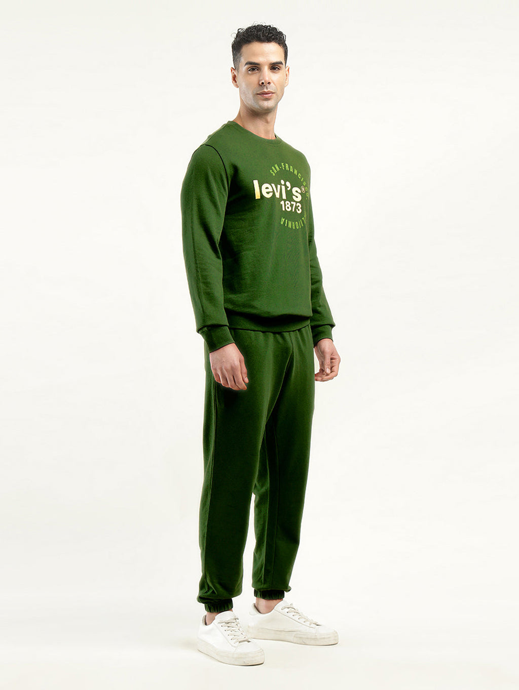Men's Green Regular Fit Trousers