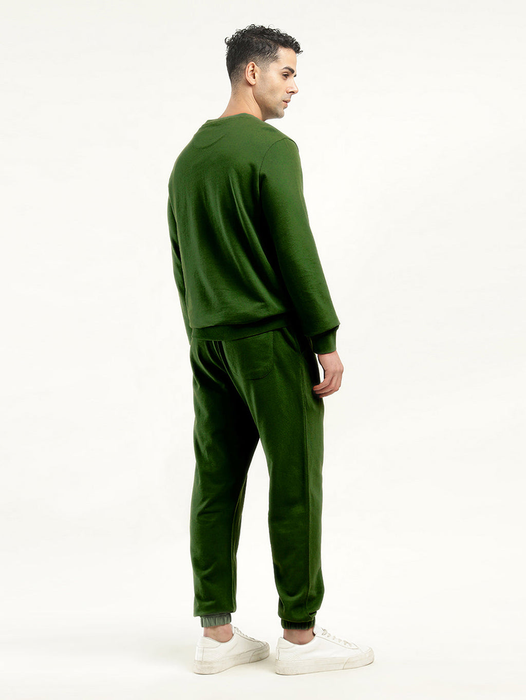 Men's Green Regular Fit Trousers