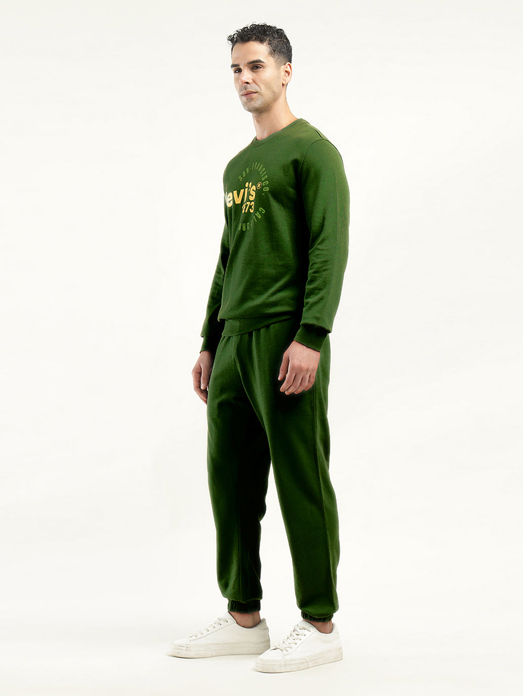 Men's Green Regular Fit Trousers