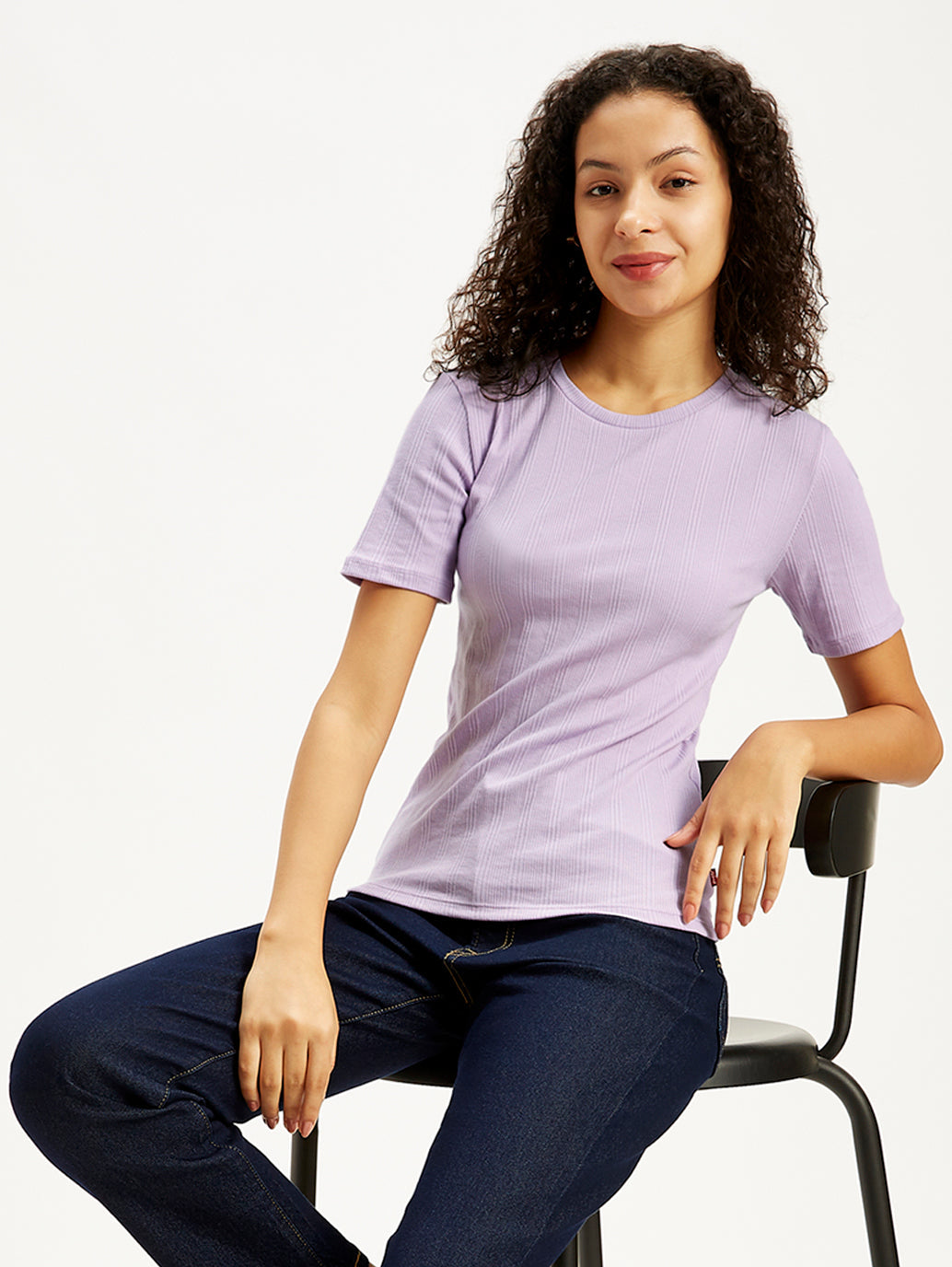 Women's Solid Regular Fit T-Shirt