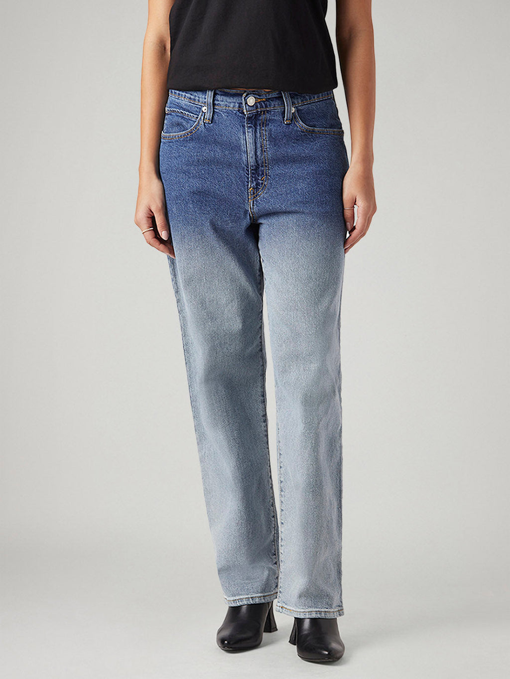 Women's 94 Light Blue Baggy Fit Mid Rise Jeans