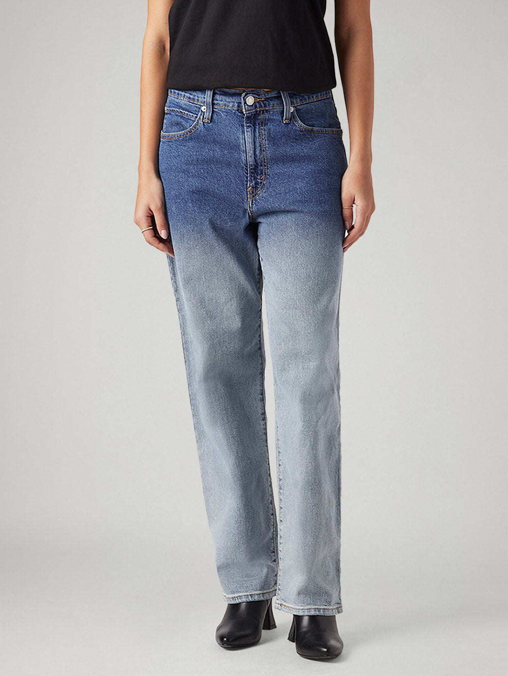 Women's 94 Light Blue Baggy Fit Mid Rise Jeans