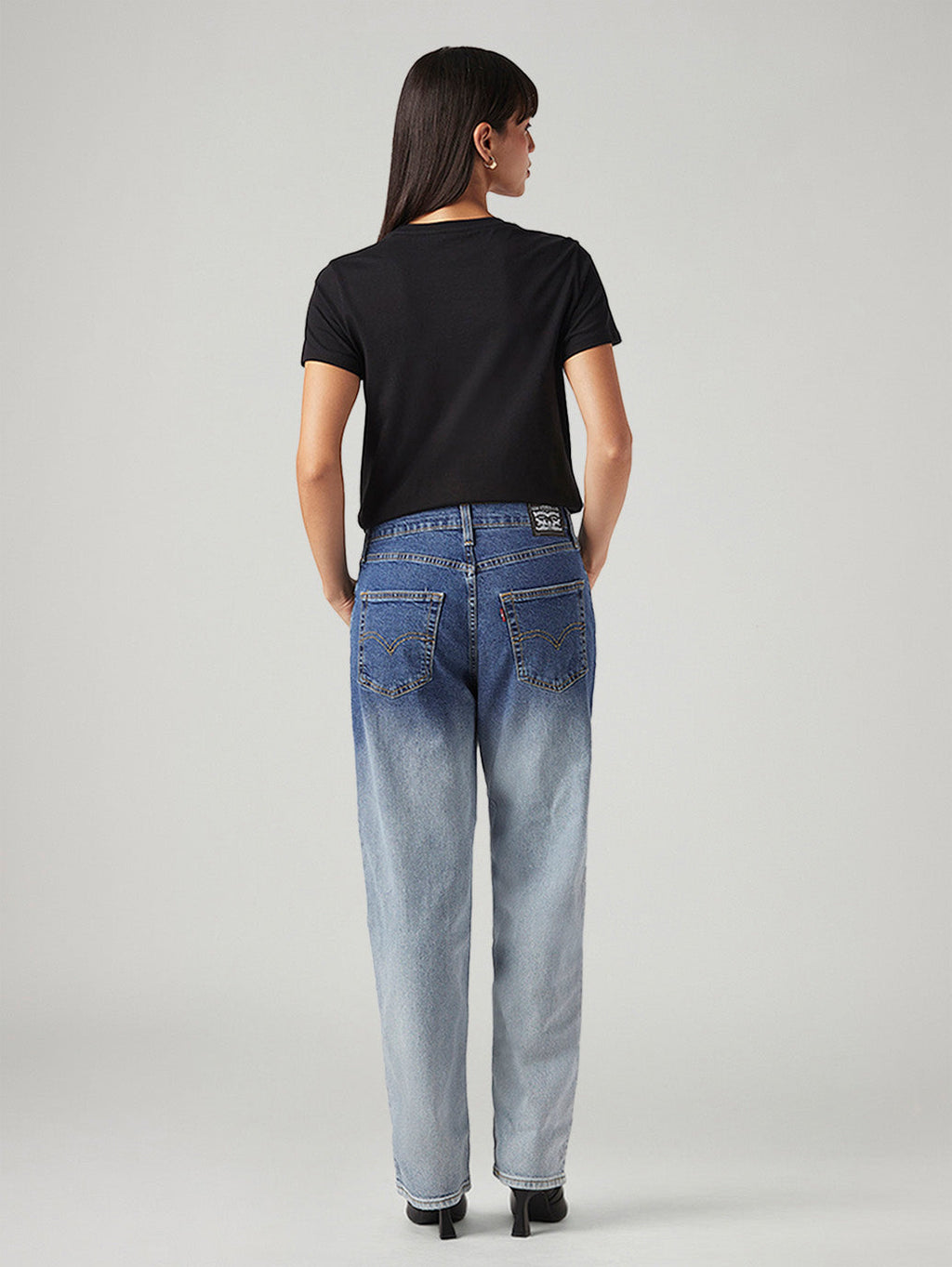 Women's 94 Light Blue Baggy Fit Mid Rise Jeans