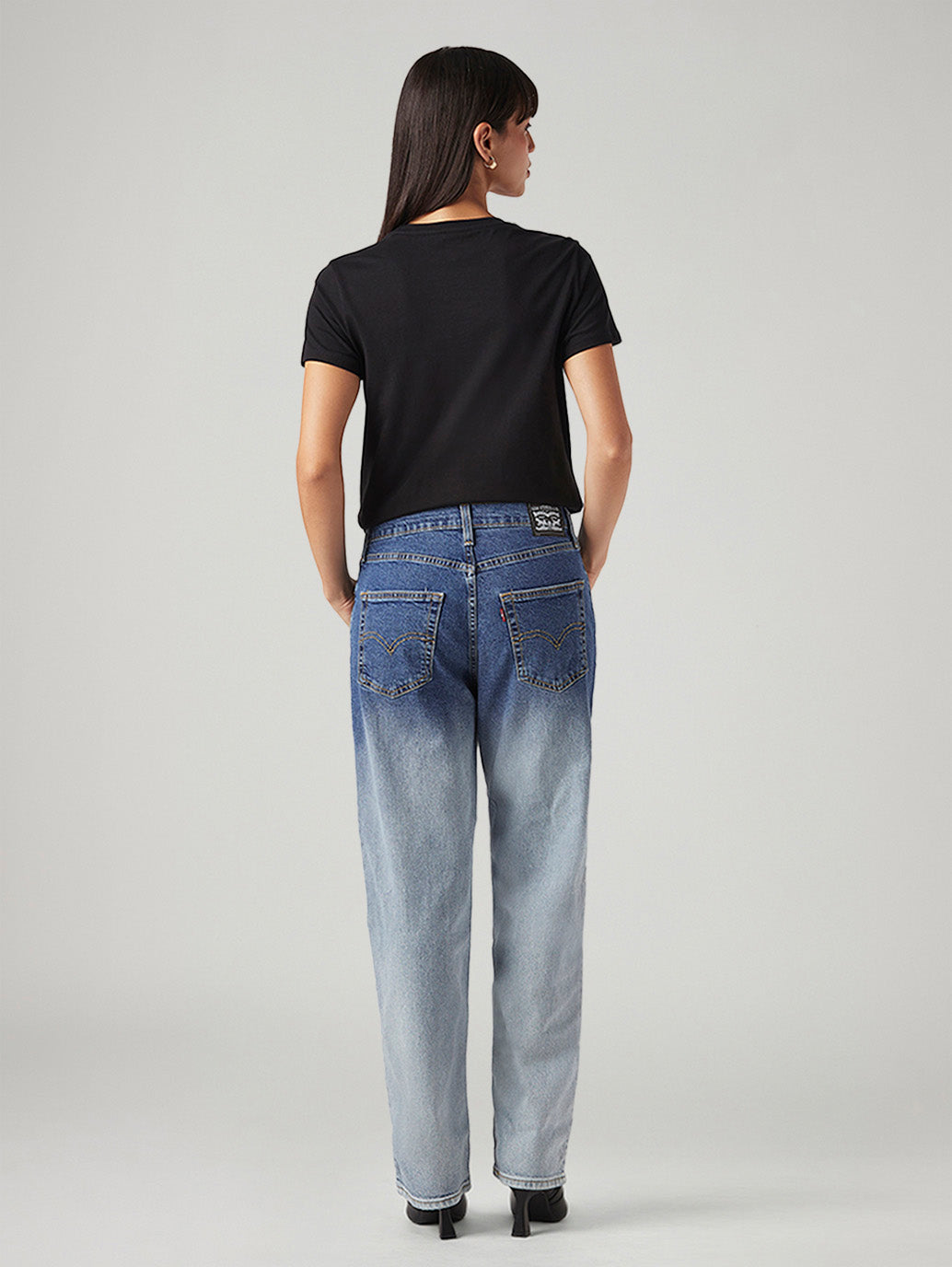 Women's 94 Light Blue Baggy Fit Mid Rise Jeans