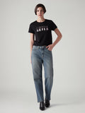 Women's 94 Med Indigo Baggy Fit Mid Rise Jeans