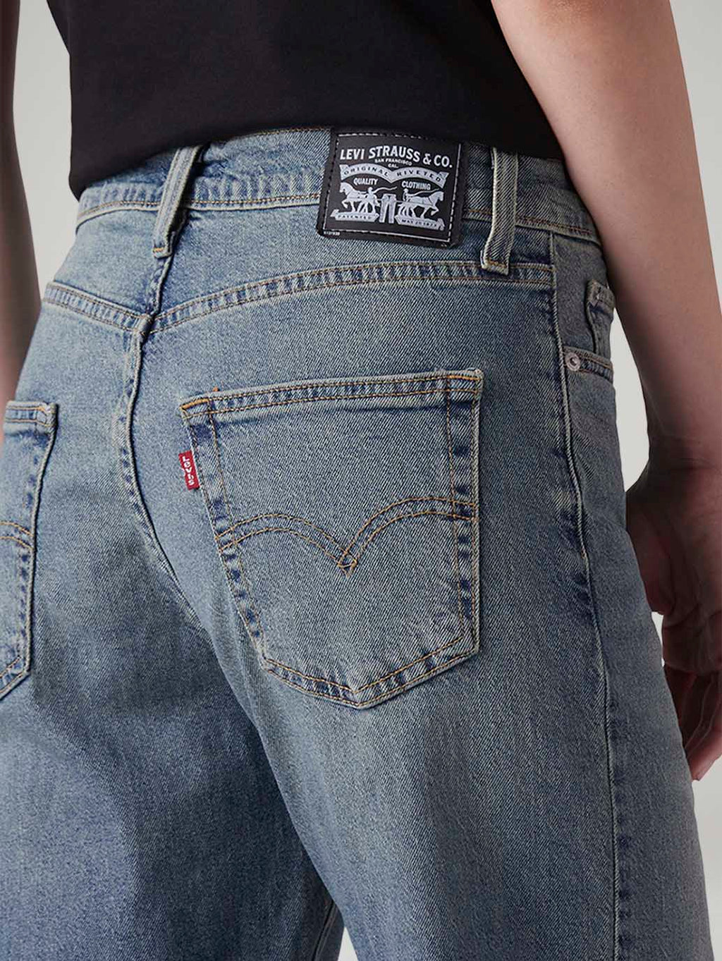 Women's 94 Med Indigo Baggy Fit Mid Rise Jeans