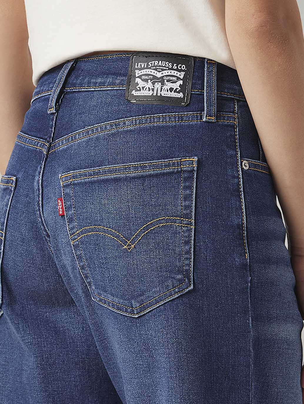 Women's 94 Blue Baggy Fit Mid Rise Jeans