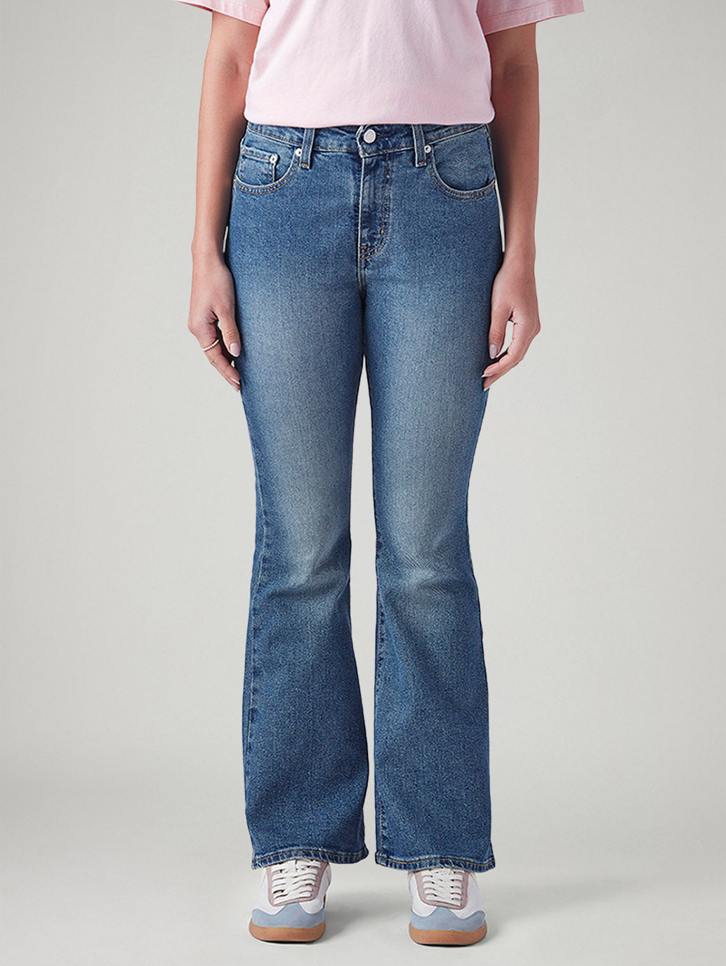 Women's 94 Blue Baggy Fit Mid Rise Jeans