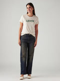 Women's 94 Dark Indigo Baggy Fit Mid Rise Tinted Jeans