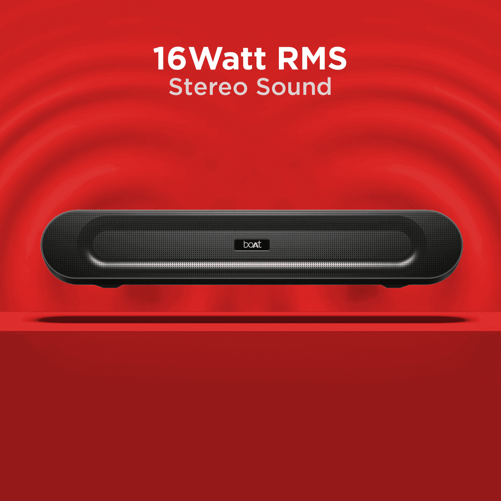 boAt Aavante Bar 558 | Wireless Soundbar with 16W RMS Sound Combined with Dual Passive Radiators, 4.5 Hour Playback