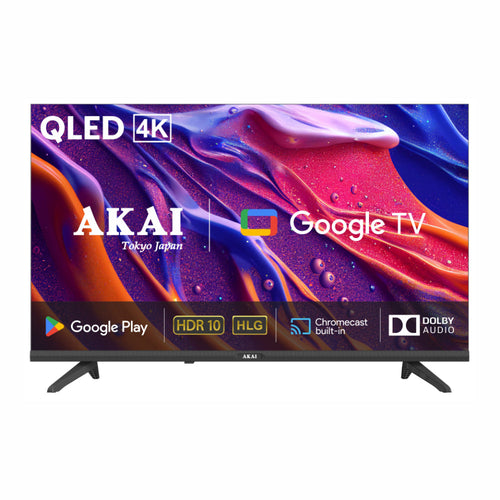 AKAI 109 cm (43 Inch) Bezel-Less 4K UHD Smart QLED Google TV, AL43GQU-SFWS with 1+1 year warranty