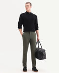 Rare Rabbit Men's Albion Green Cotton Checked Print Regular Fit Trouser