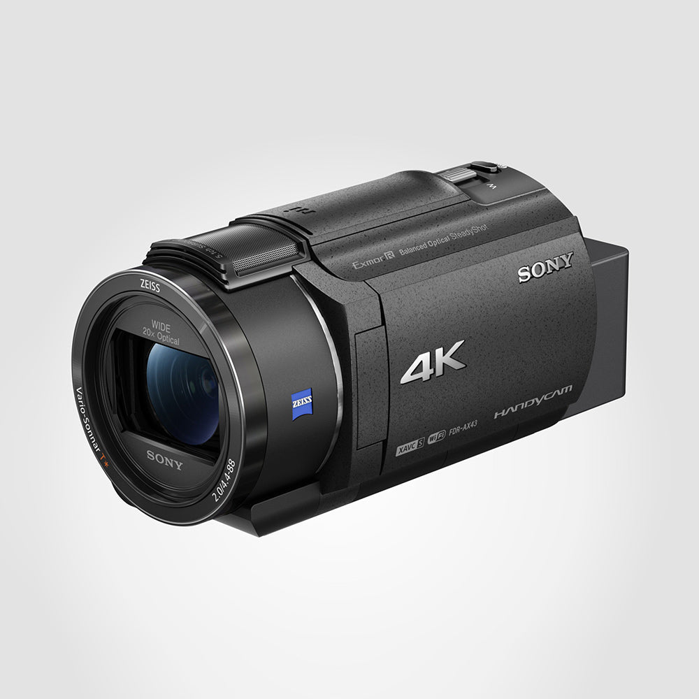 Sony AX43A 4K Handycam 8.29 MP 4K Ultra HD Recording with 26.8 mm714 wide-angle ZEISS® Vario-Sonnar T* lens
