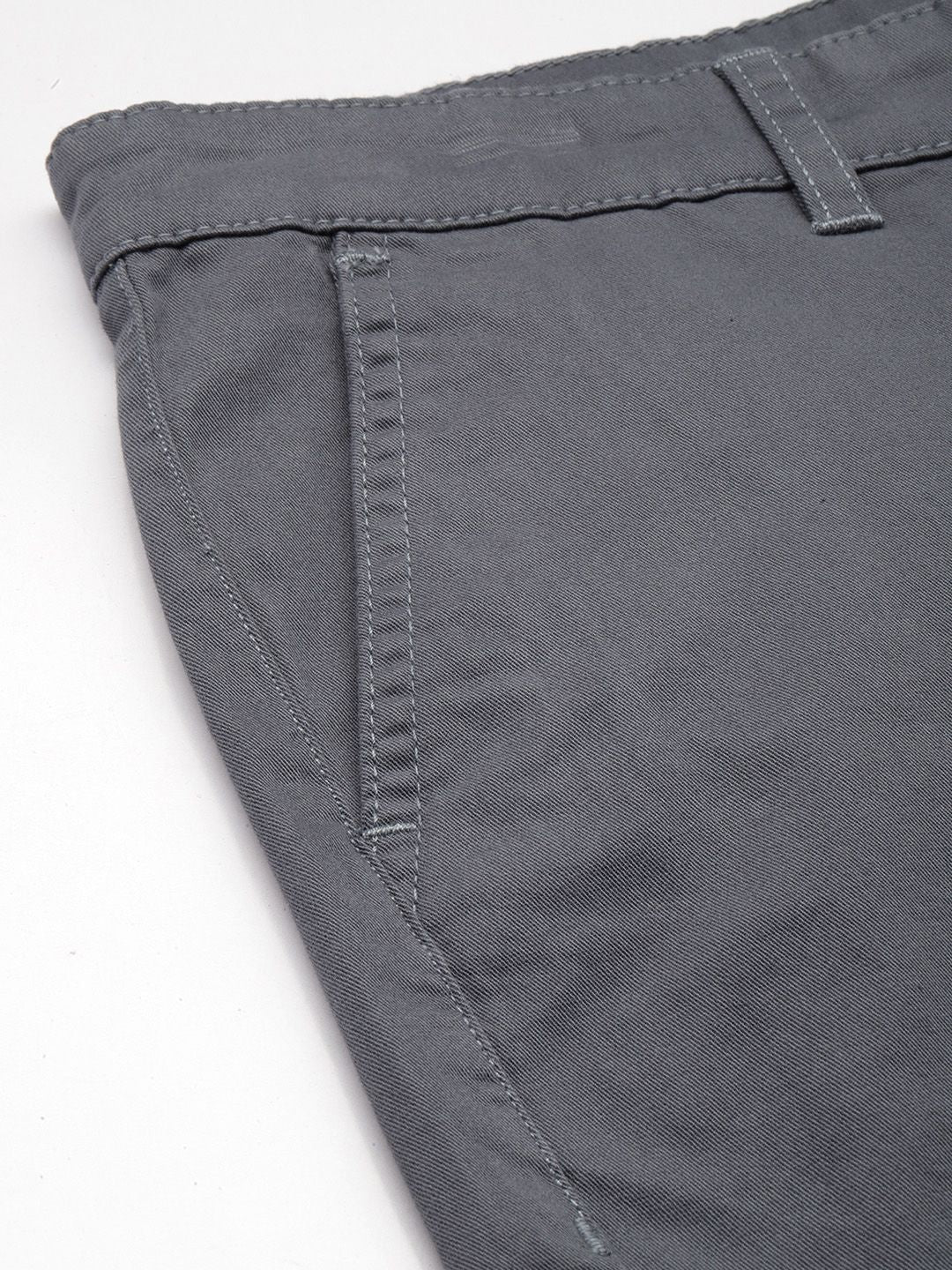Men's Stone Blue Regular Fit Solid Casual Shorts