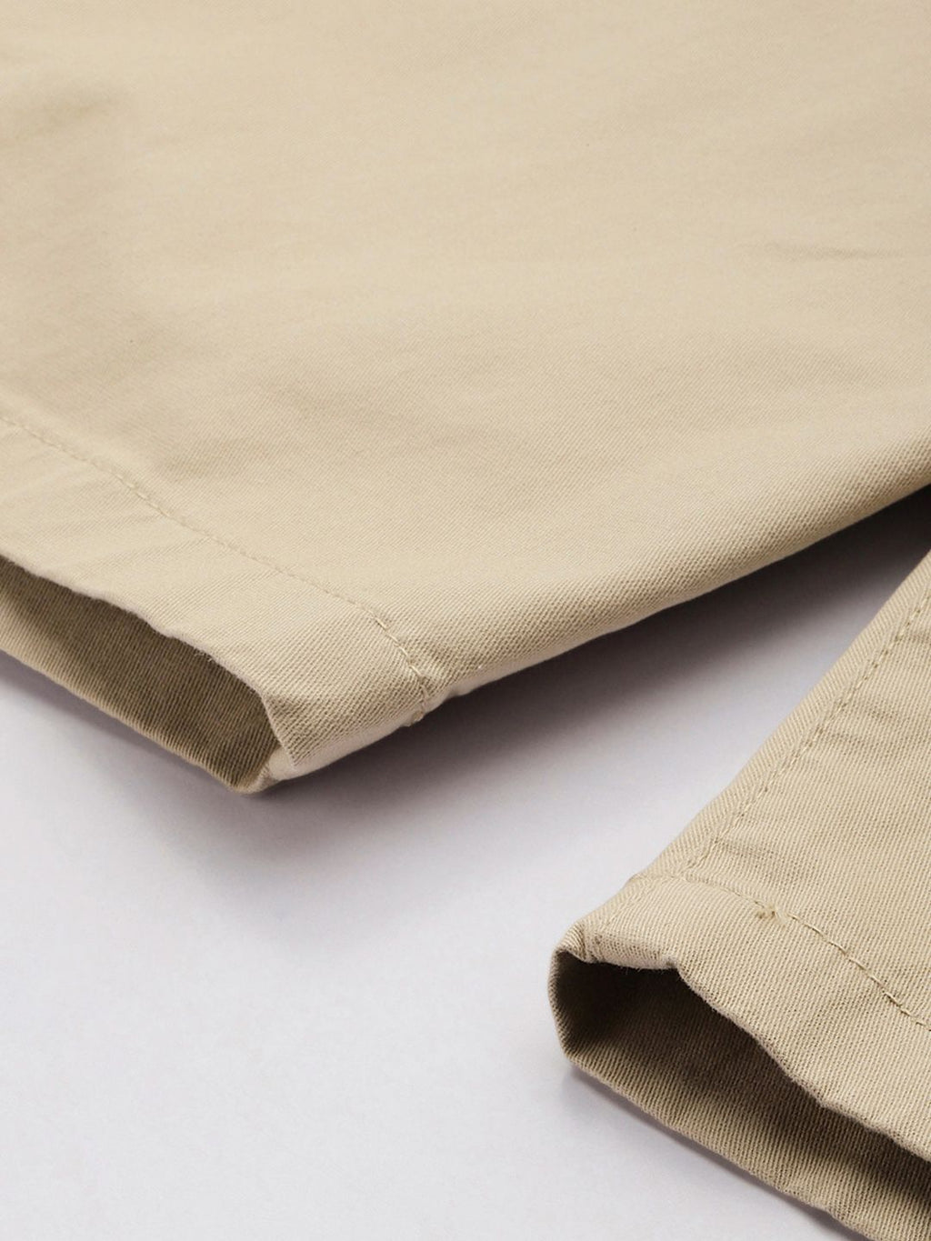 Men's Beige Regular Fit Solid Casual Shorts