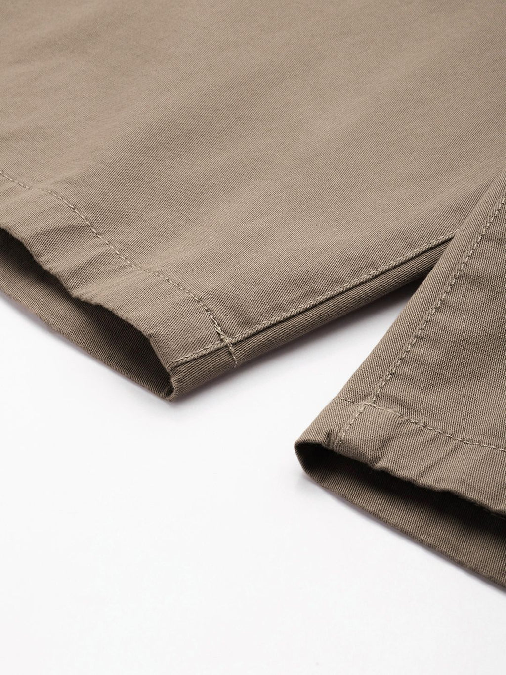 Men's Taupe Regular Fit Solid Casual Shorts