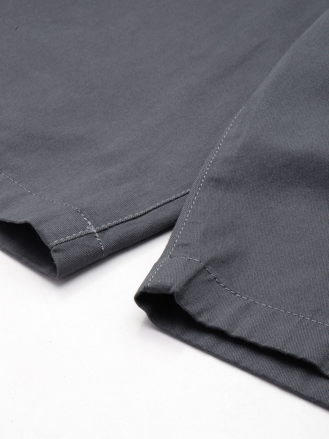Men's Stone Blue Regular Fit Solid Casual Shorts