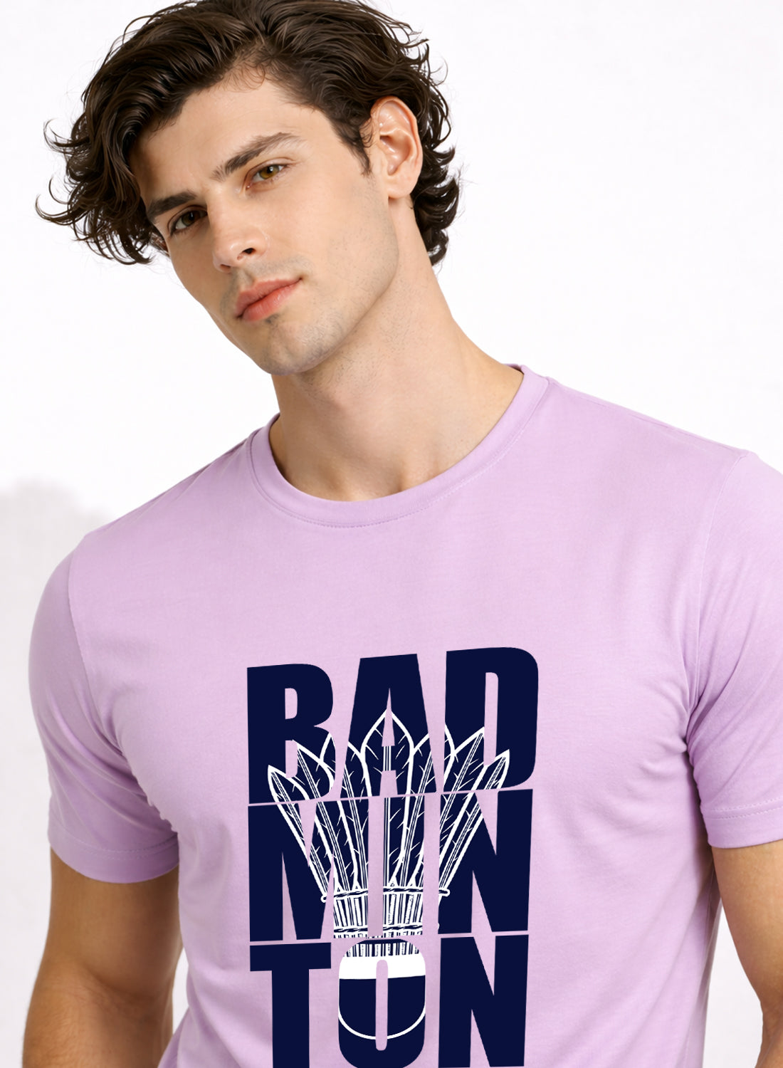 Men Badminton Printed T-Shirt