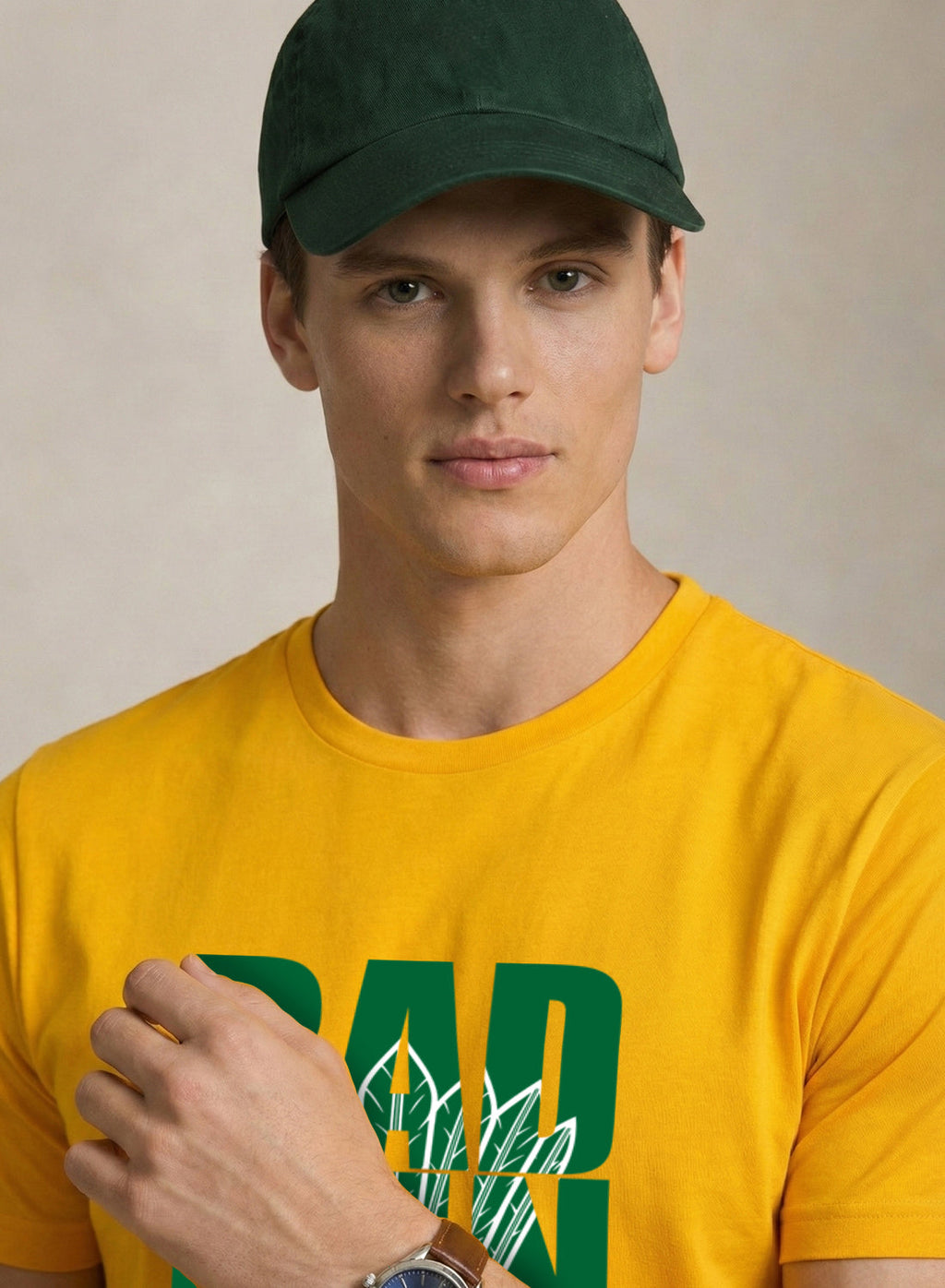 Men Badminton Printed T-Shirt