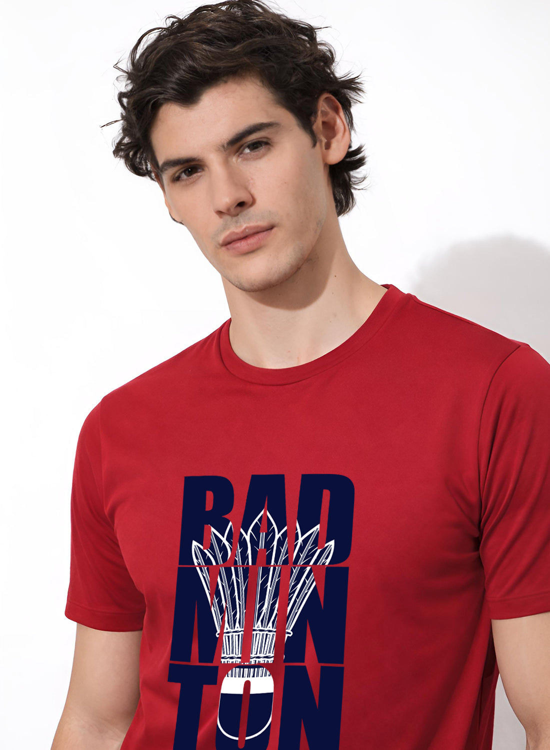 Men Badminton Printed T-Shirt