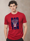 Men Badminton Printed T-Shirt