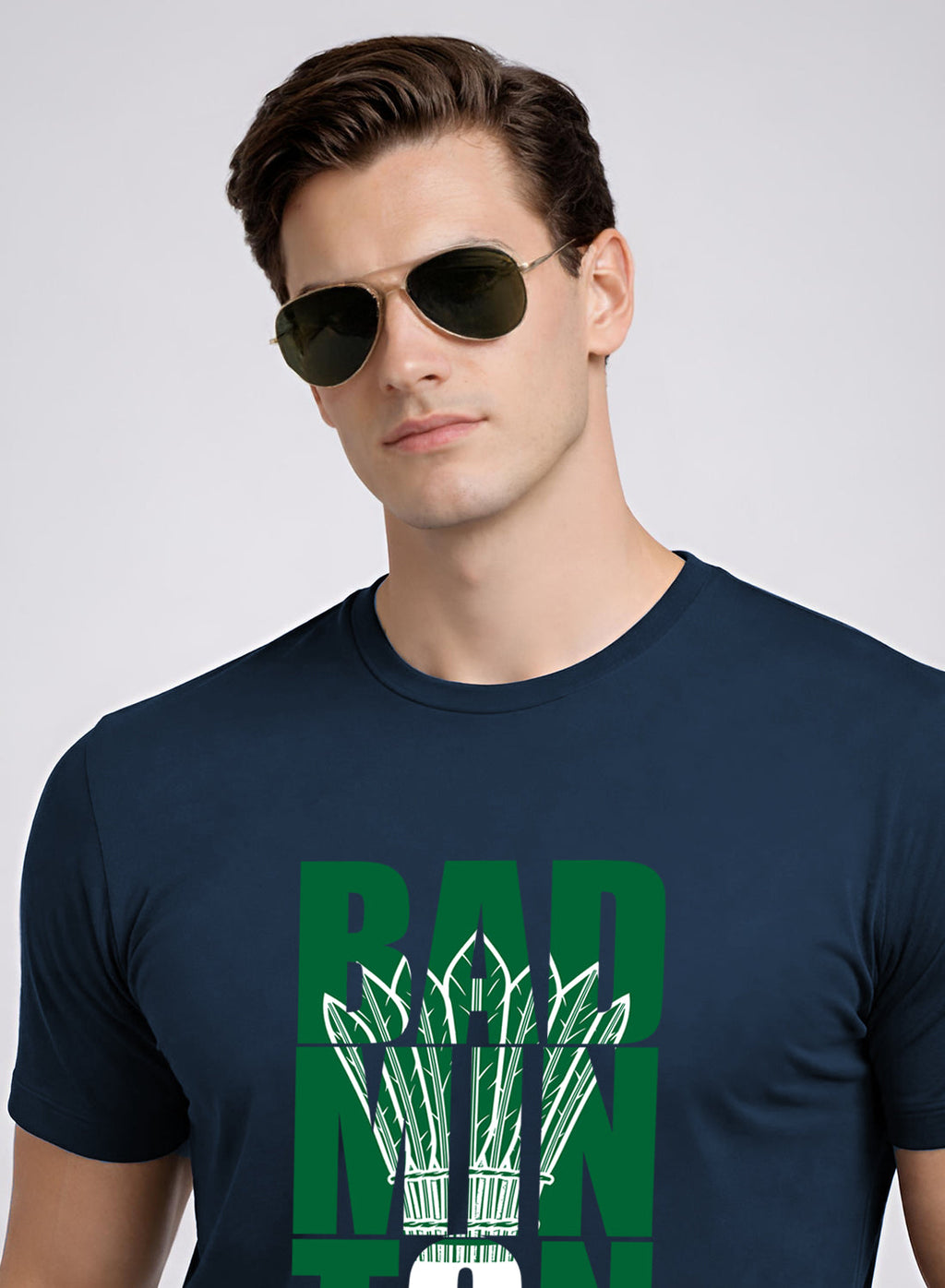 Men Badminton Printed T-Shirt