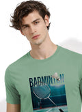 Men Badminton Graphic T-Shirt