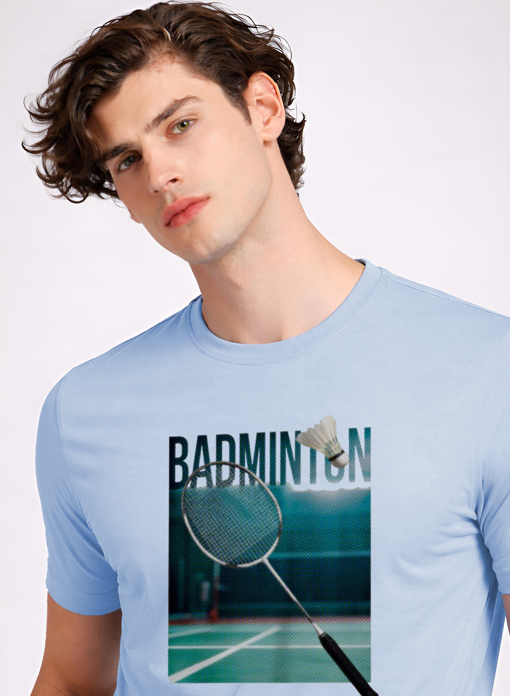 Men Badminton Graphic T-Shirt