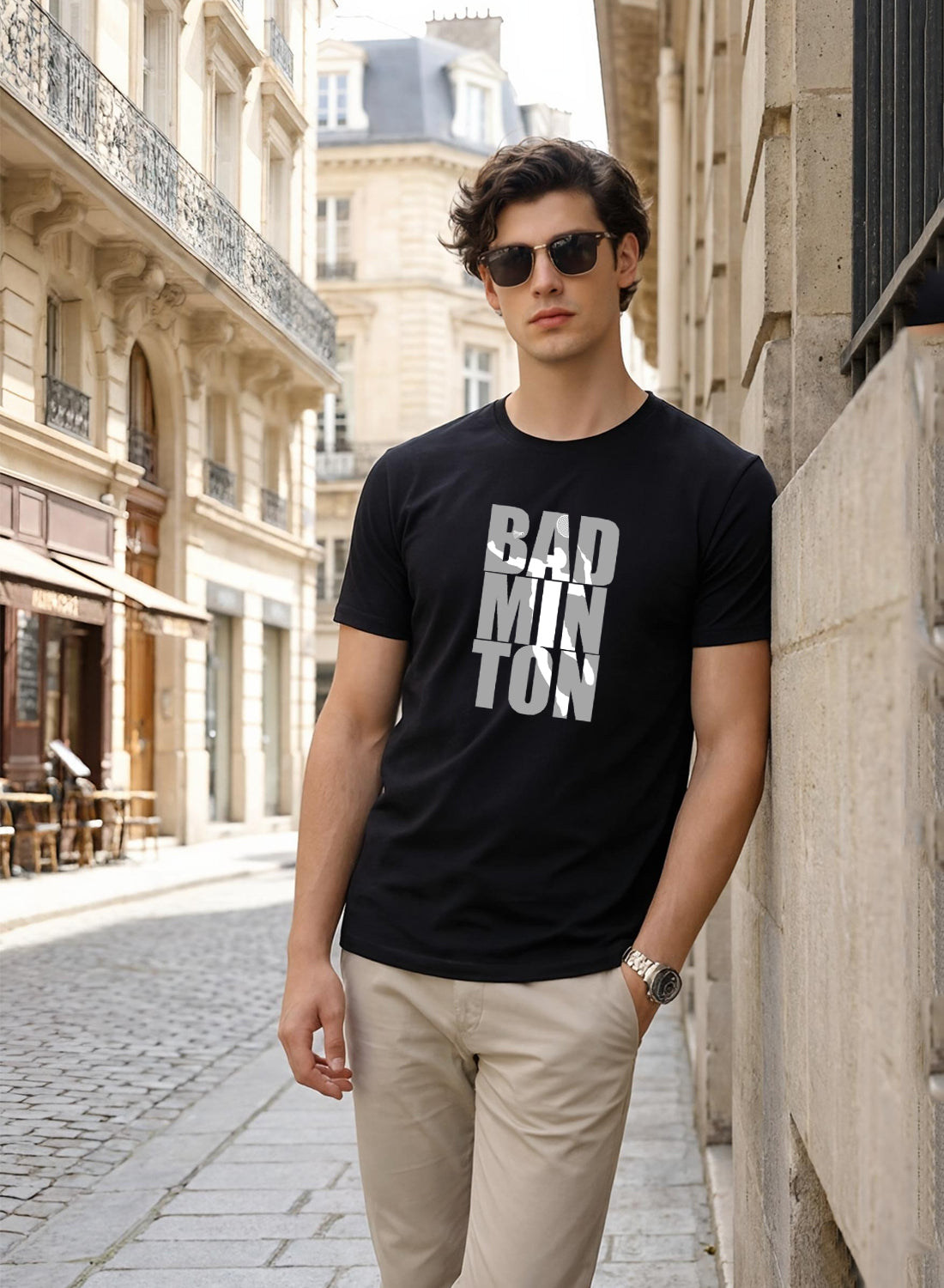Men Badminton Tshirt