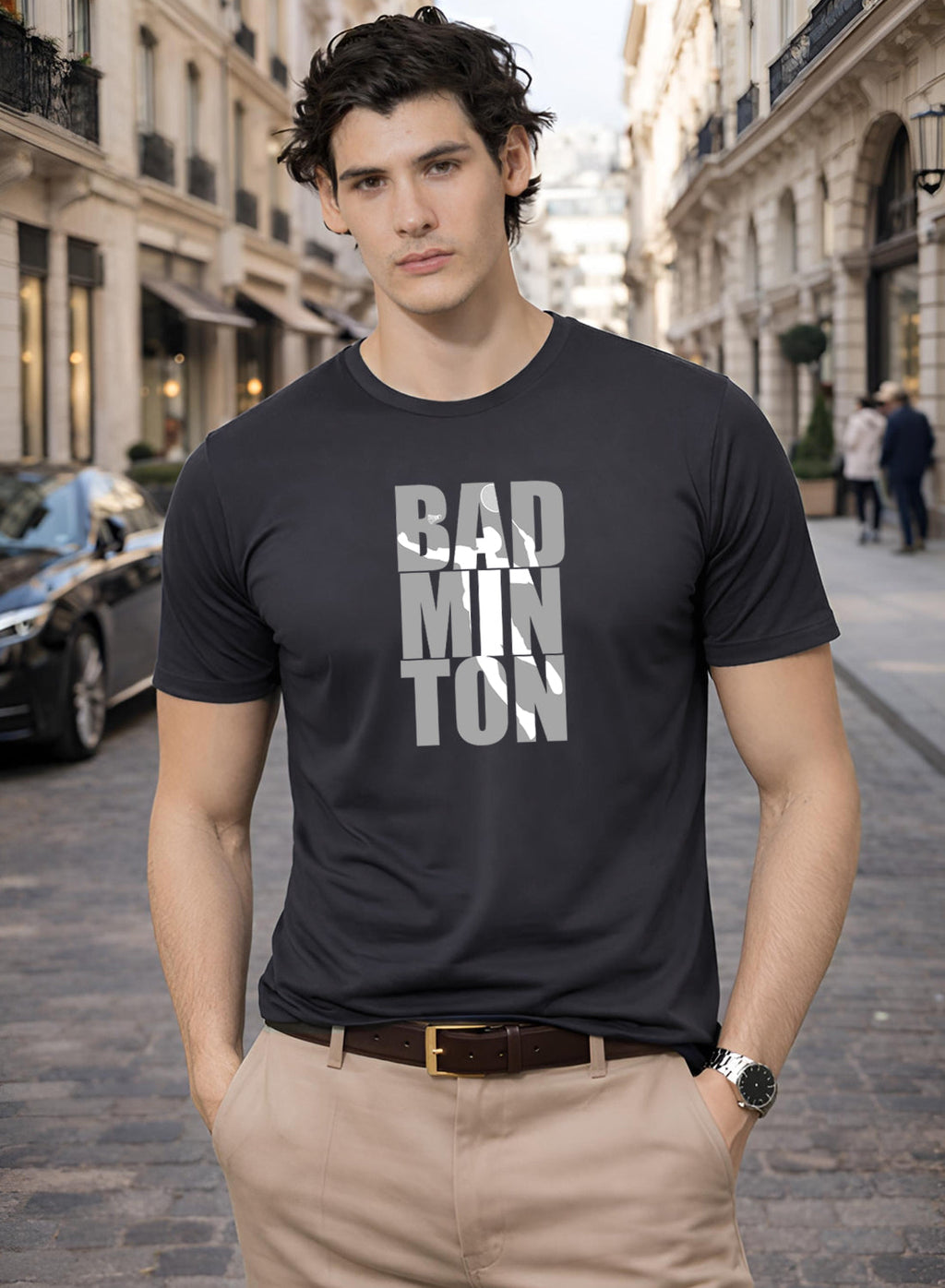 Men Badminton Tshirt