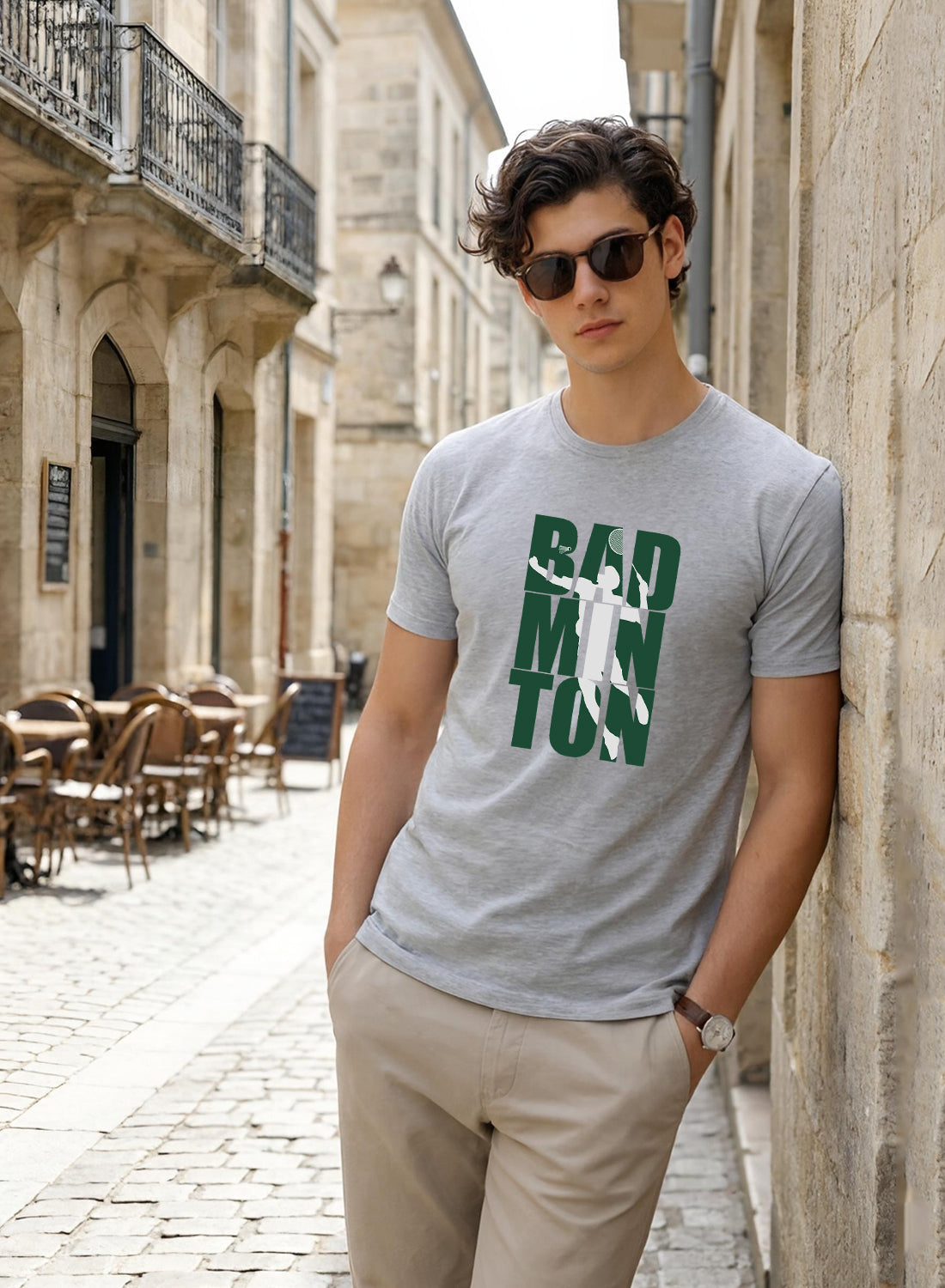 Men Badminton Tshirt