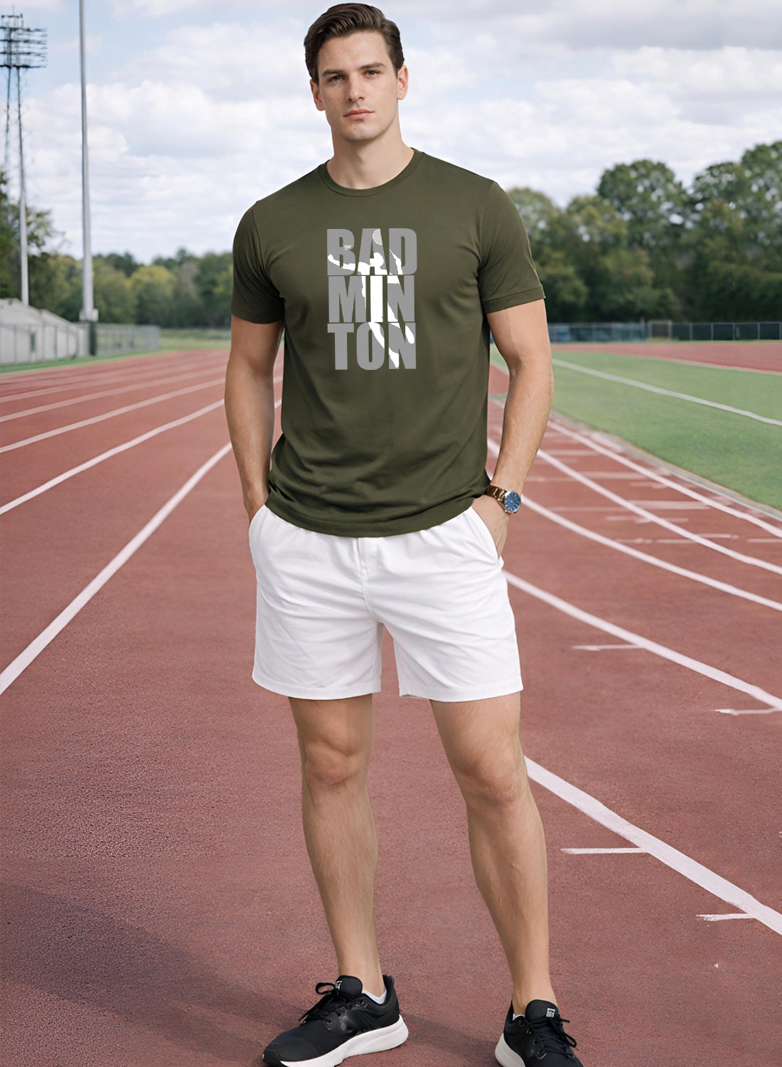 Men Badminton Tshirt
