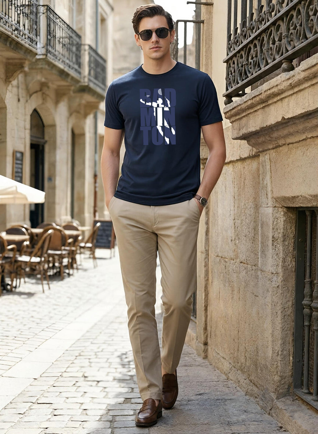 Men Badminton Tshirt