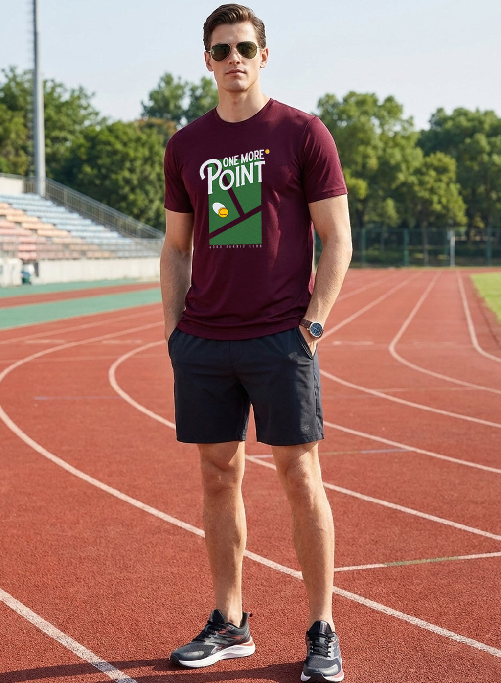 Men Tennis Printed T-Shirt