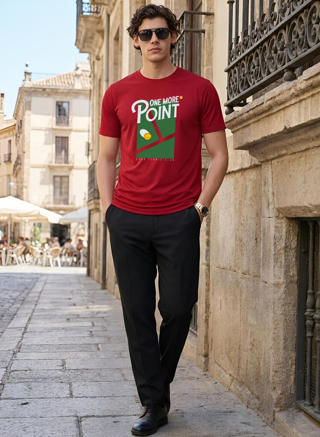 Men Tennis Printed T-Shirt