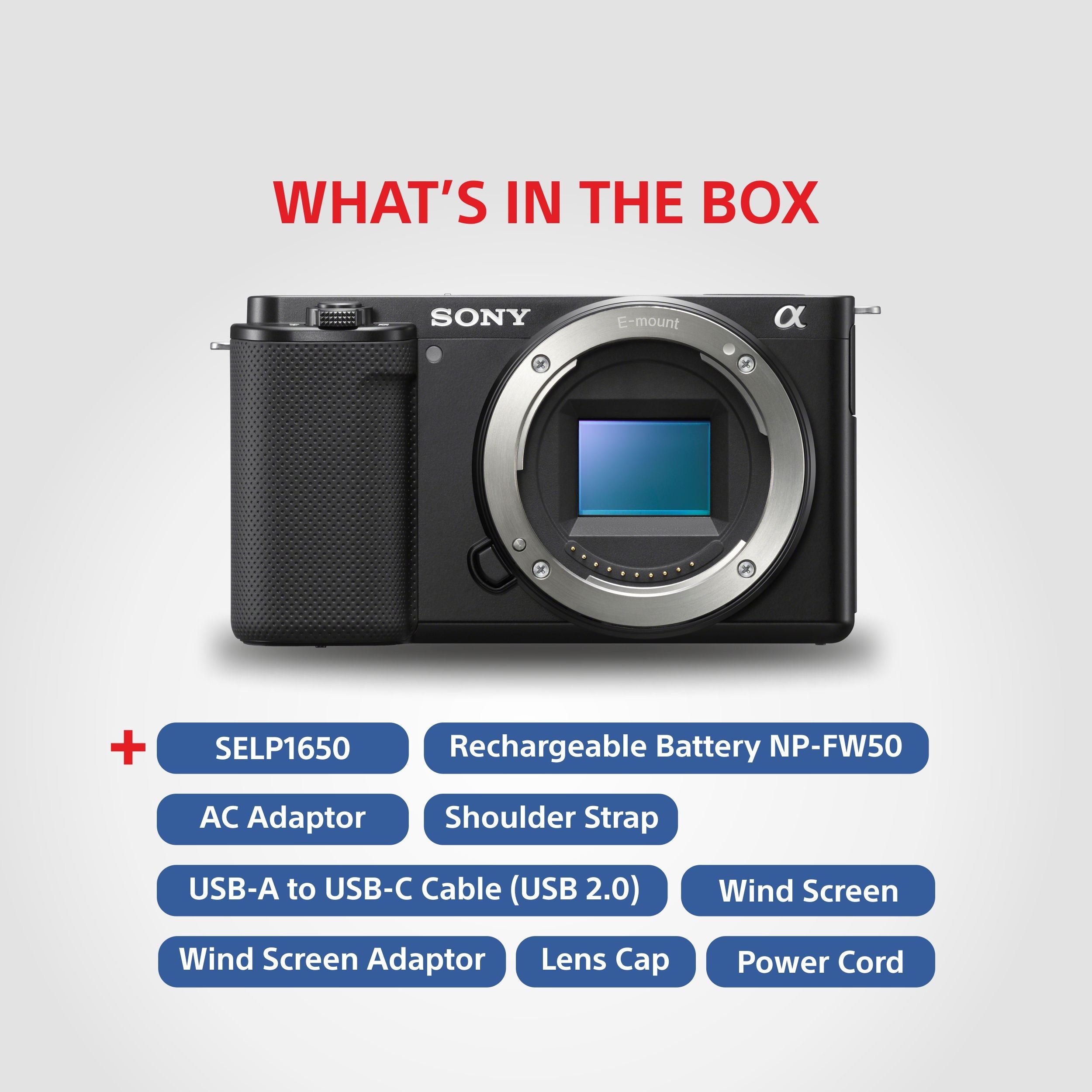 Sony Camera ZV-E10L E-Mount APS-C Camera | 24.2 MP Vlog  Mirrorless Camera with 16 - 50 mm lens, 11 FPS, 4K/24p