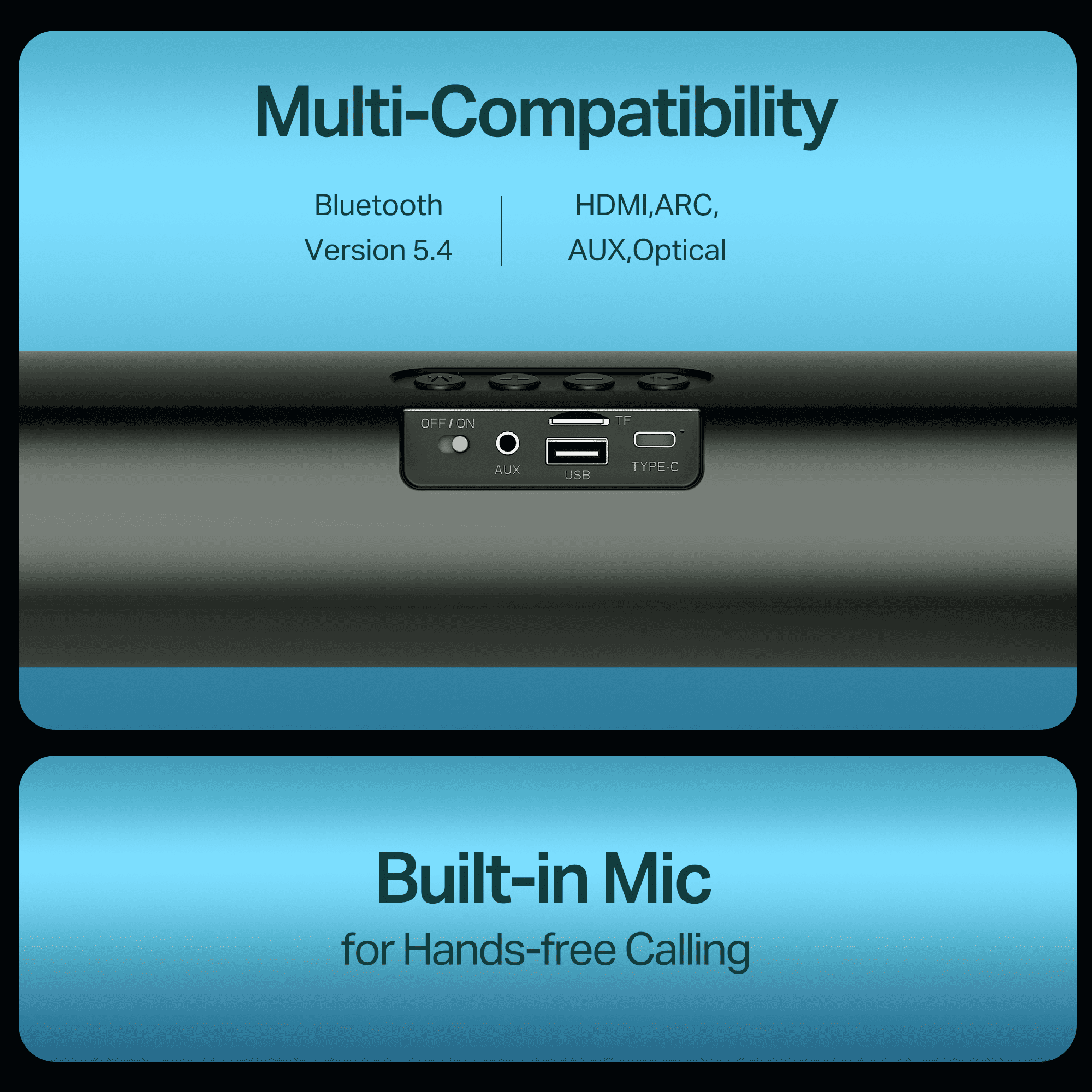boAt Aavante Bar Joy | 10W Portable Soundbar with TWS, Built-in Mic & Multi-Connectivity